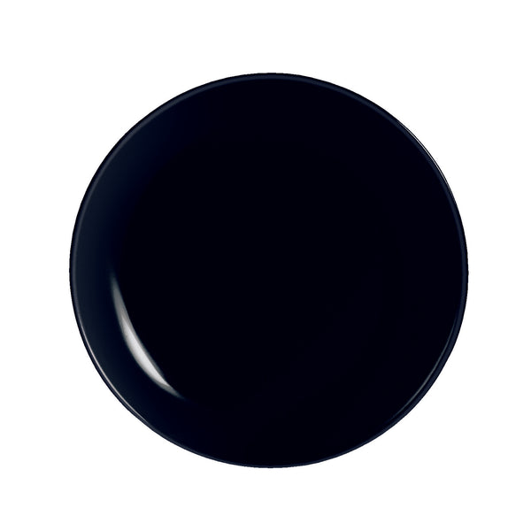 LUMINARC OPAL BLACK SIDE PLATE, (190MM DIA)