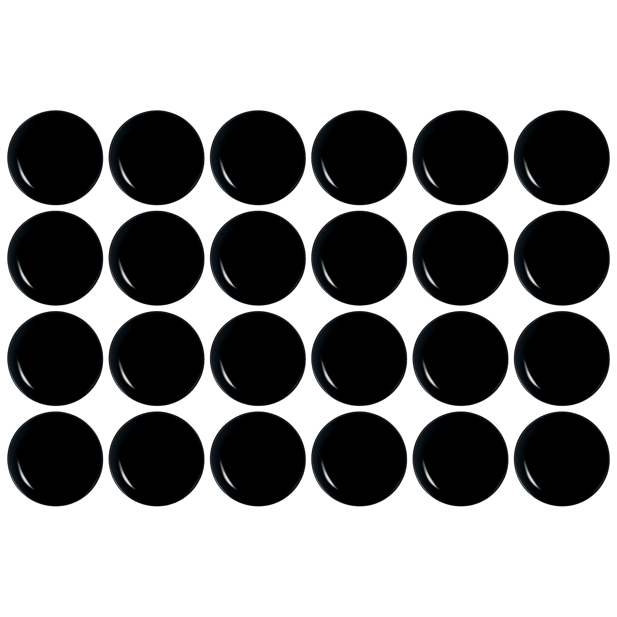 LUMINARC OPAL BLACK SIDE PLATE, 190MM DIA
