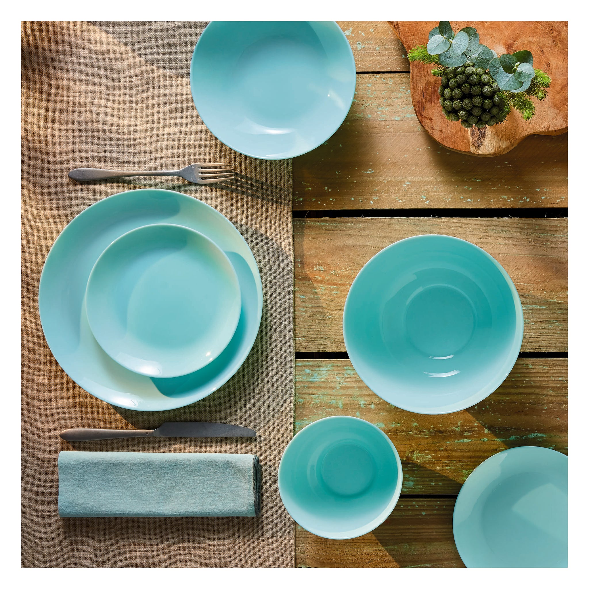 LUMINARC OPAL TURQUOISE SOUP BOWL 780ML, 200MM DIA