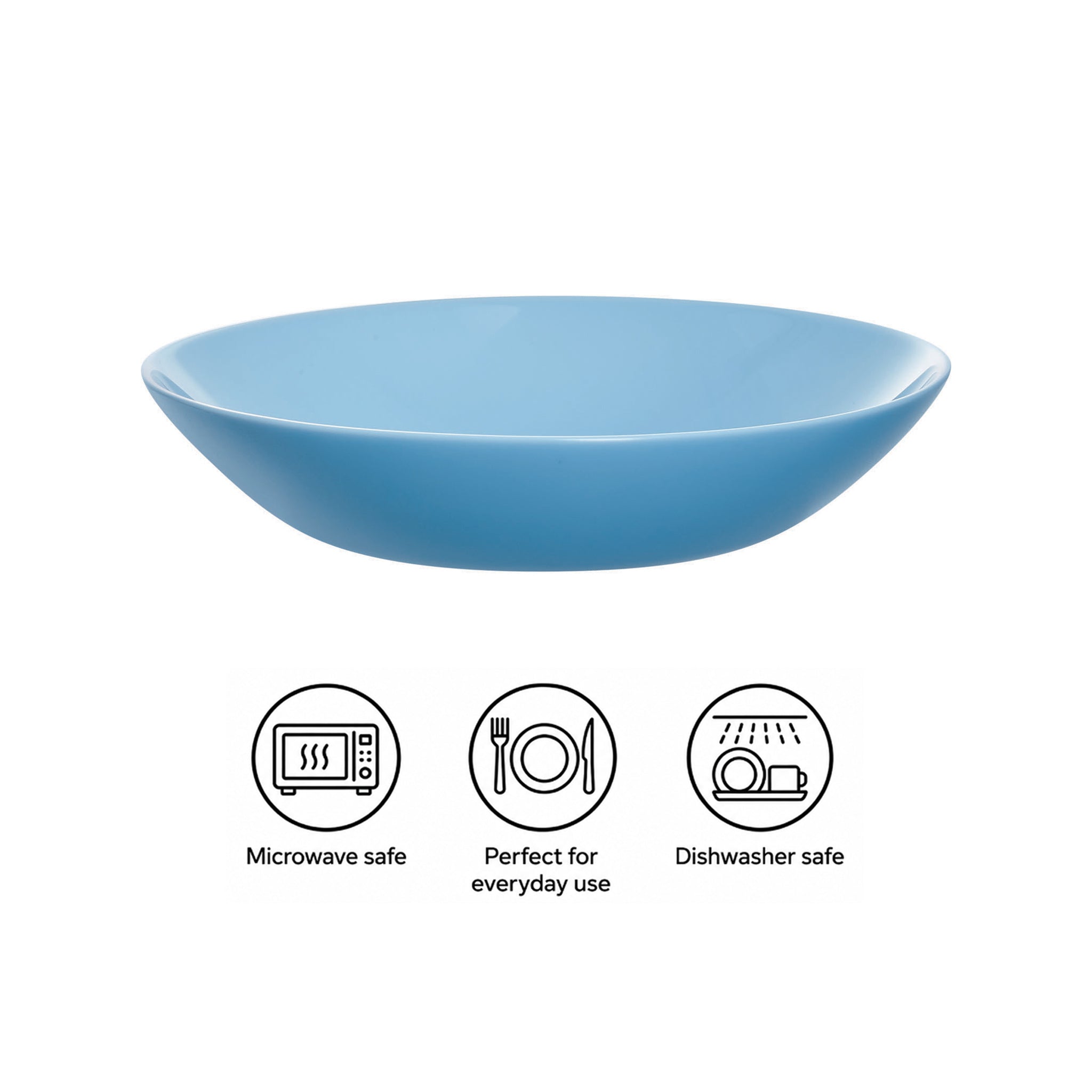 LUMINARC OPAL BLUE SOUP BOWL 780ML, 200MM DIA
