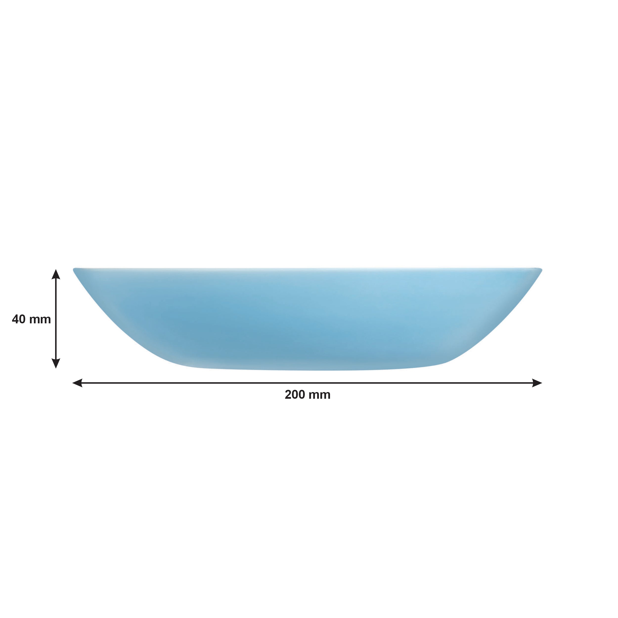 LUMINARC OPAL BLUE SOUP BOWL 780ML, 200MM DIA