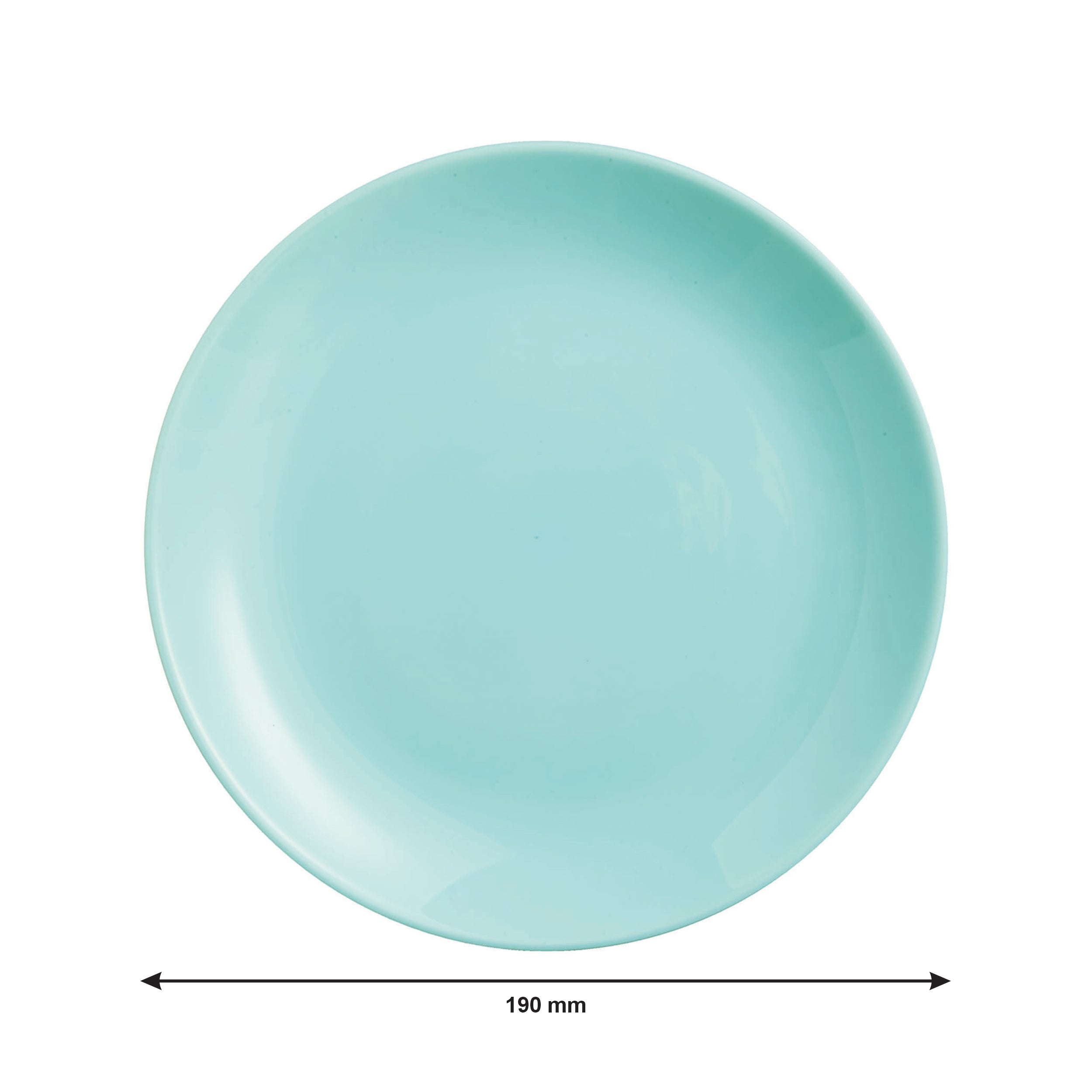 LUMINARC OPAL TURQUOISE SIDE PLATE, 190MM DIA