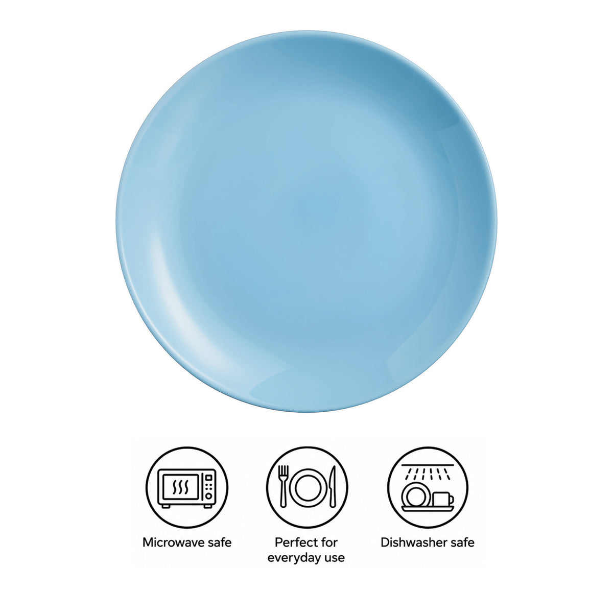 LUMINARC OPAL BLUE SIDE PLATE, 190MM DIA