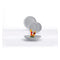LUMINARC OPAL GREY SIDE PLATE, (190MM DIA)