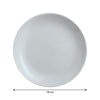 LUMINARC OPAL GREY SIDE PLATE, (190MM DIA)