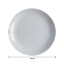 LUMINARC OPAL GREY DINNER PLATE, (270MM DIA)