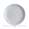 LUMINARC OPAL GREY DINNER PLATE, (270MM DIA)