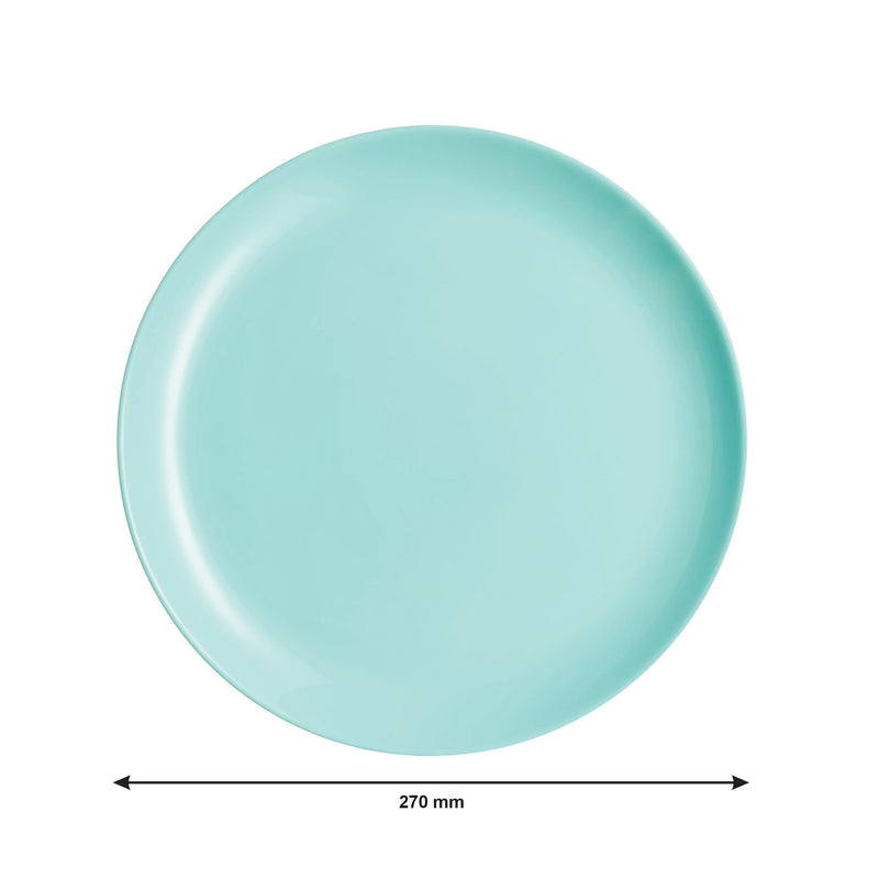 LUMINARC OPAL TURQUOISE DINNER PLATE, (270MM DIA) CARTON