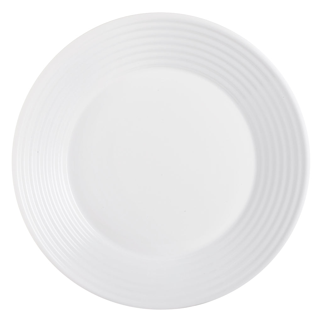 LUMINARC STAIRO WHITE OPAL TEMPERED DINNER PLATE, 250MM DIA