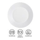 LUMINARC STAIRO WHITE OPAL TEMPERED DINNER PLATE, 250MM DIA