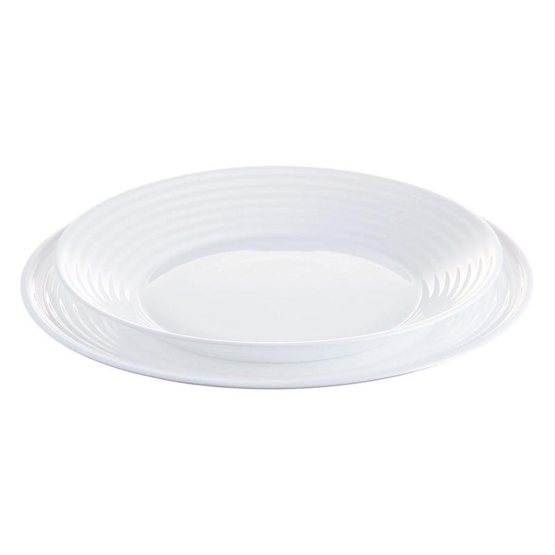 LUMINARC STAIRO WHITE OPAL TEMPERED SOUP PLATE, 800ML (230MM DIA)