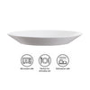 LUMINARC STAIRO WHITE OPAL TEMPERED SOUP PLATE 800ML, 230MM DIA