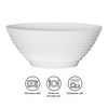 LUMINARC STAIRO WHITE OPAL TEMPERED GLASS NOODLE BOWL 1L, 180MM DIA