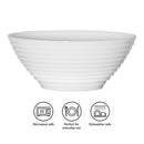 LUMINARC STAIRO WHITE OPAL TEMPERED GLASS NOODLE BOWL, 1L - 180MM DIA