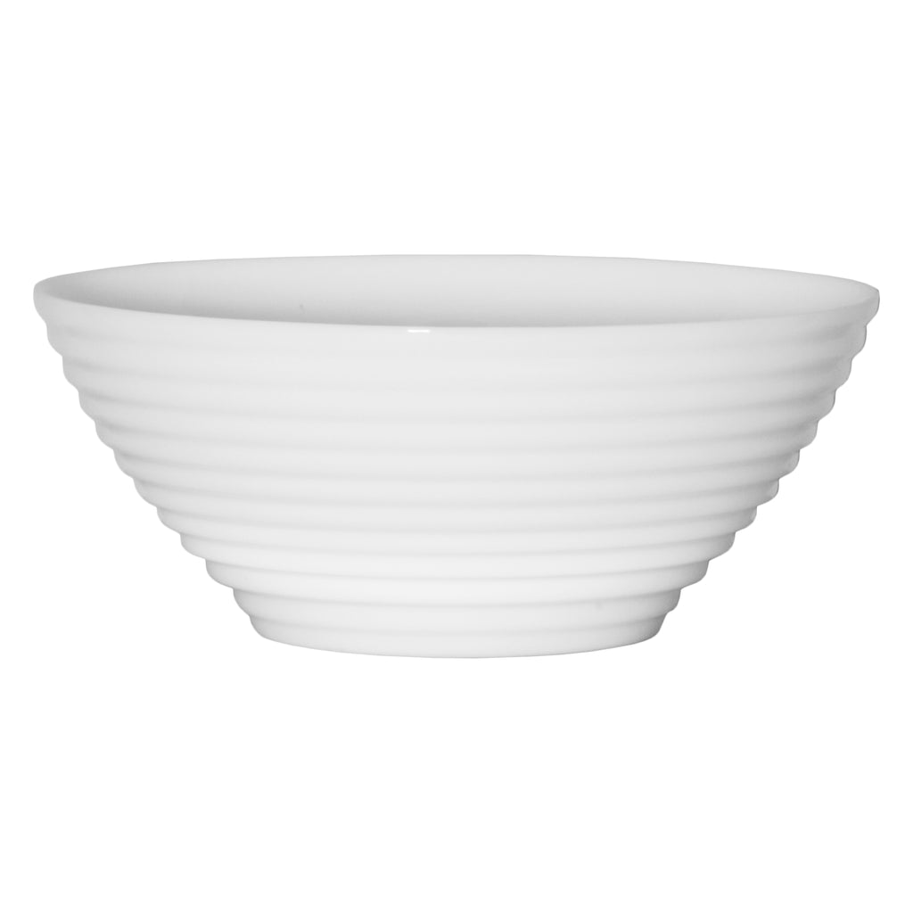 LUMINARC STAIRO WHITE OPAL TEMPERED GLASS NOODLE BOWL, 1LT (180MM DIA)