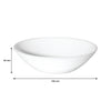 LUMINARC STAIRO WHITE OPAL TEMPERED GLASS MULTI-PURPOSE BOWL 450ML, 160MM DIA