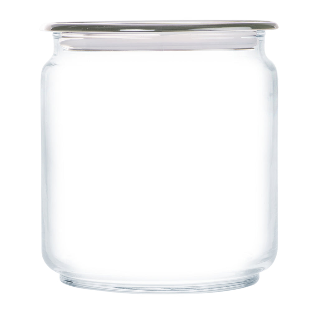 LUMINARC FLAT LID JAR GREY, 750ML (100MM DIA)