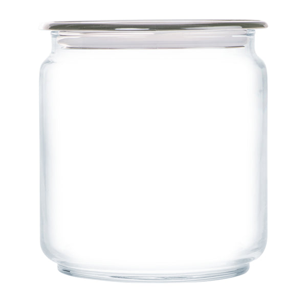 LUMINARC FLAT LID JAR GREY, 750ML (100MM DIA)