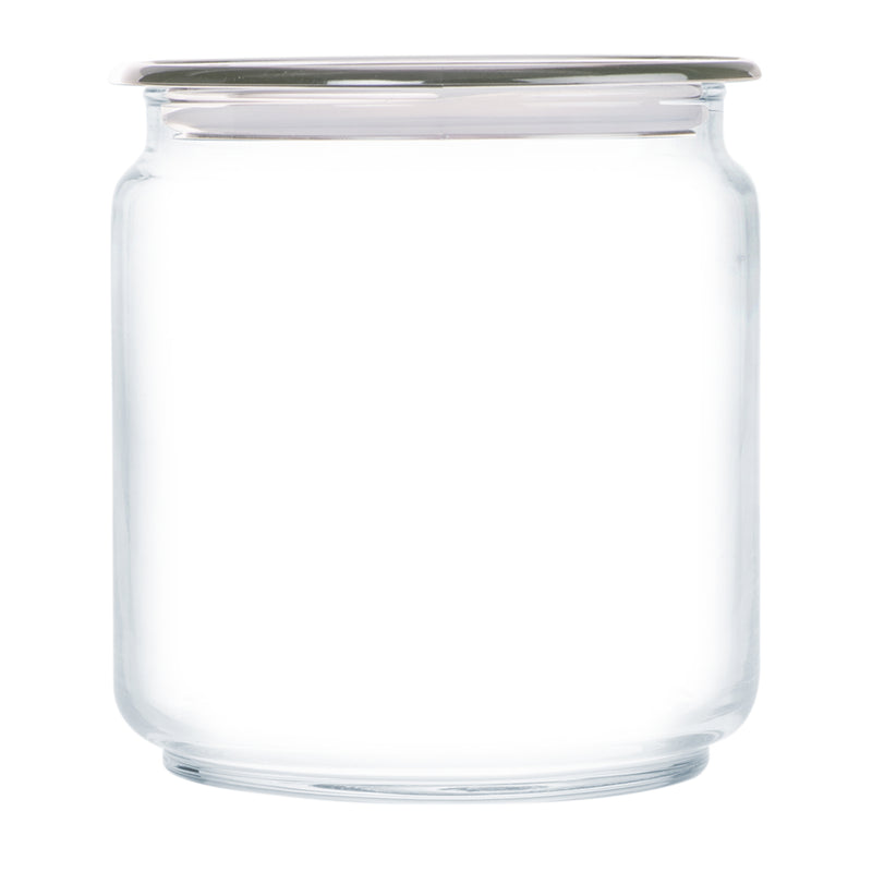 LUMINARC FLAT LID JAR GREY, 750ML (100MM DIA)