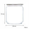 LUMINARC FLAT LID JAR GREY, 750ML (100MM DIA)