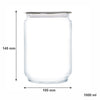 LUMINARC FLAT LID JAR GREY, 1LT (100MM DIA)