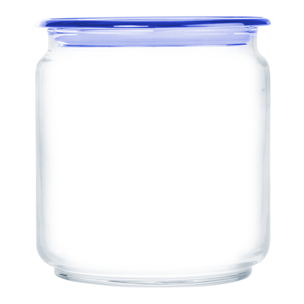 LUMINARC FLAT LID JAR BLUE, 750ML (100MM DIA)