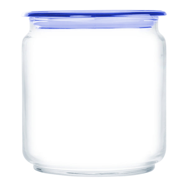 LUMINARC FLAT LID JAR BLUE, 750ML (100MM DIA)