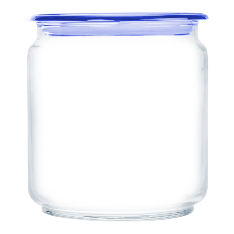 LUMINARC FLAT LID JAR BLUE, 750ML (100MM DIA)