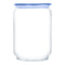 LUMINARC FLAT LID JAR BLUE, 1LT (100MM DIA)