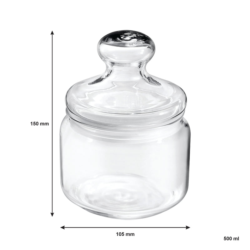 LUMINARC POT CLUB JAR, 500ML (150X105MM DIA)