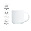 LUMINARC WHITE OPAL STACKING MUG, 340ML