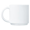 LUMINARC WHITE OPAL GLASS STACKING MUG, 340ML