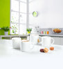 LUMINARC WHITE OPAL GLASS STACKING MUG, 340ML