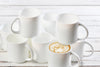 LUMINARC WHITE OPAL GLASS STACKING MUG, 340ML