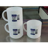 LUMINARC WHITE OPAL GLASS STACKING MUG, 340ML