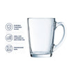 LUMINARC NEW MORNING TEMPERED GLASS BULLET SHAPE MUG, 320ML