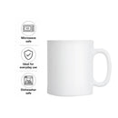 LUMINARC EVOLUTION PEPS WHITE OPAL GLASS CAN SHAPE MUG, 320ML