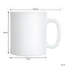 LUMINARC EVOLUTION PEPS WHITE OPAL GLASS CAN SHAPE MUG, 320ML