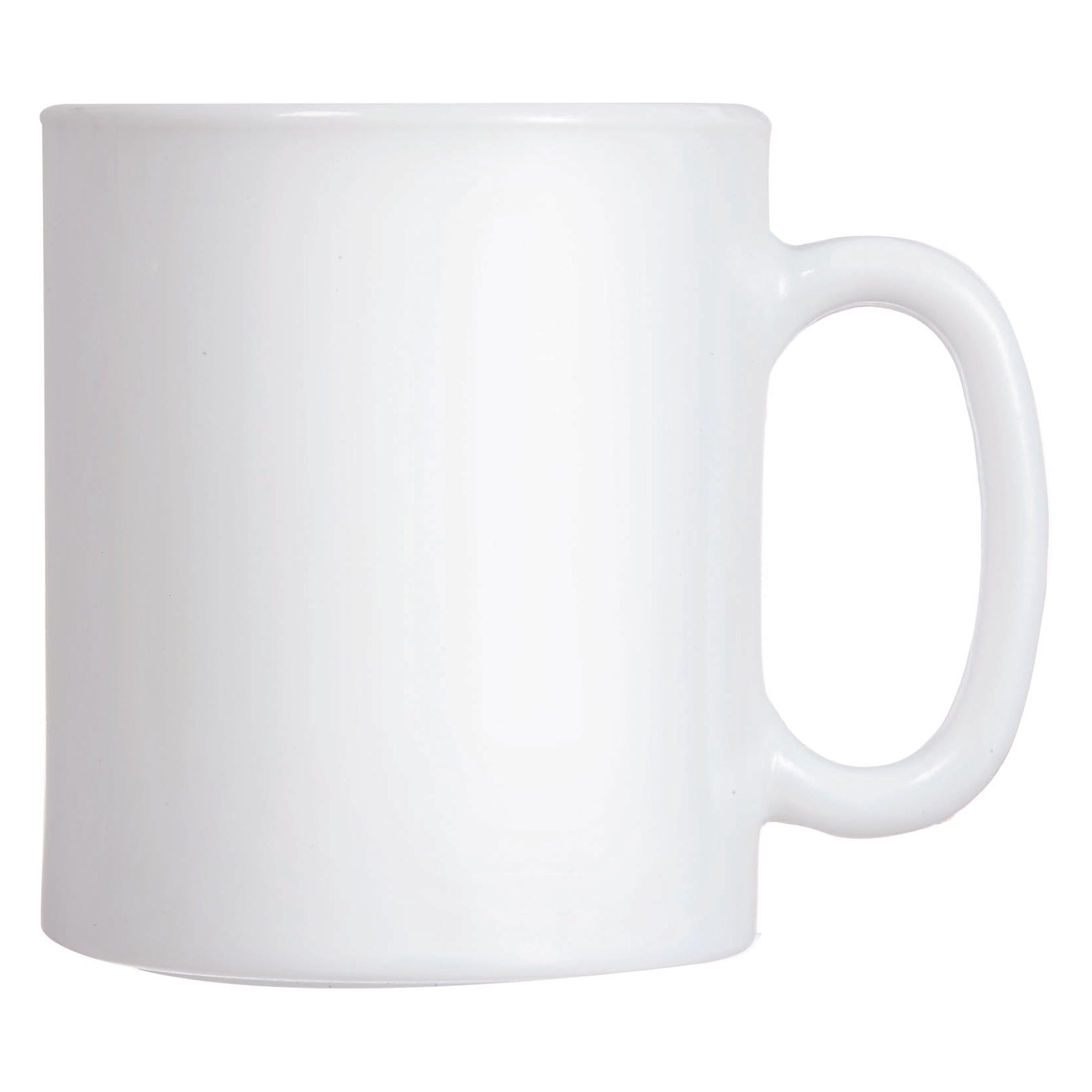 LUMINARC EVOLUTION PEPS WHITE OPAL GLASS CAN SHAPE MUG, 320ML