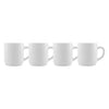 LUMINARC EVERYDAY WHITE OPAL GLASS CAN SHAPE STACKING MUG, 290ML