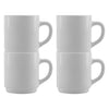 LUMINARC EVERYDAY WHITE OPAL GLASS CAN SHAPE STACKING MUG, 290ML