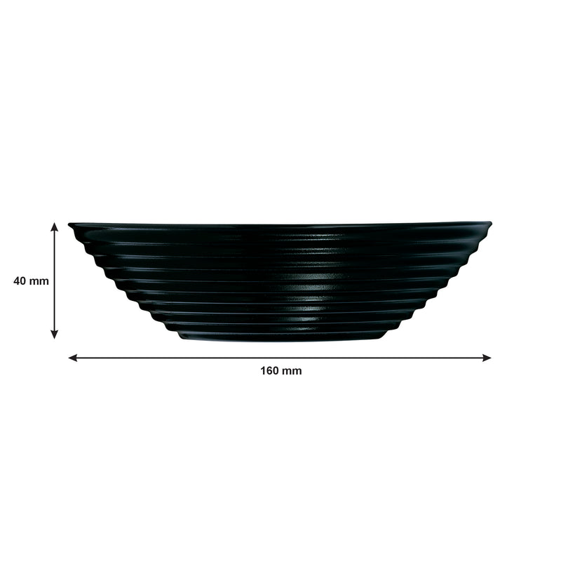 LUMINARC HARENA BLACK OPAL DINNERWARE SET, 12 PIECE SET