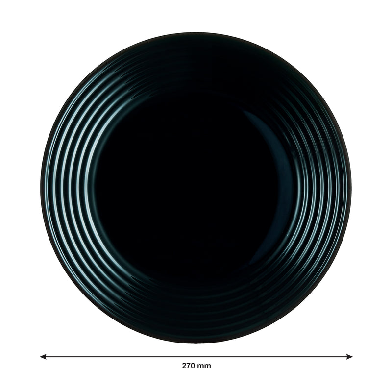 LUMINARC HARENA BLACK OPAL DINNERWARE SET, 12 PIECE SET