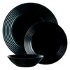 LUMINARC HARENA BLACK OPAL DINNERWARE 12PCE SET