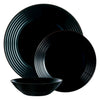 LUMINARC HARENA BLACK OPAL DINNERWARE SET, 12 PIECE SET
