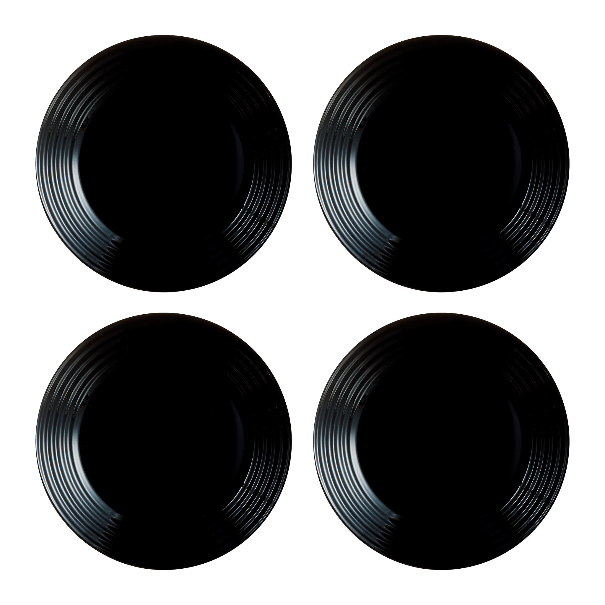 LUMINARC HARENA BLACK OPAL DINNERWARE 12PCE SET