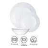 LUMINARC STAIRO WHITE OPAL DINNERWARE 12PCE SET