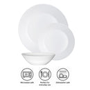 LUMINARC STAIRO WHITE OPAL DINNERWARE 12PCS SET