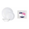 LUMINARC STAIRO WHITE OPAL DINNERWARE 12PCE SET