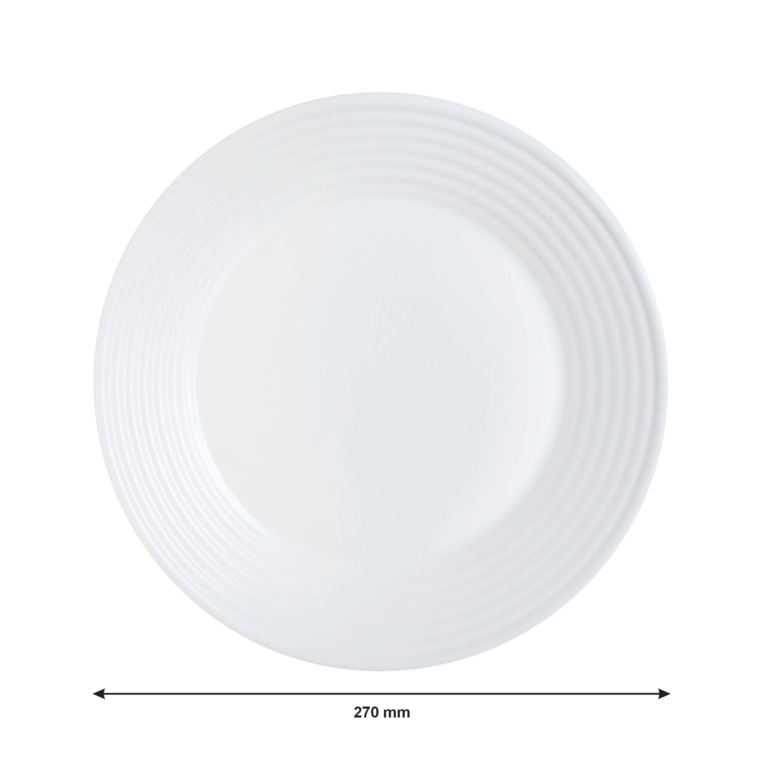 LUMINARC STAIRO WHITE OPAL DINNERWARE 12PCE SET